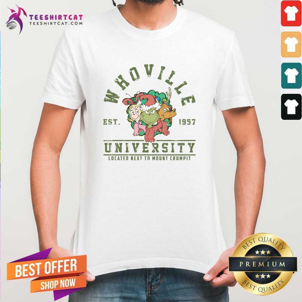 Shirt Top Whoville University Est 1957 Located Next To Mount Crumpit T-Shirt