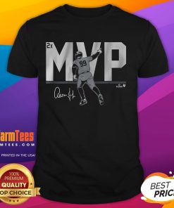 Awesome Aaron Judge MVP T-shirt featuring bold graphics celebrating the baseball star's achievements and style.