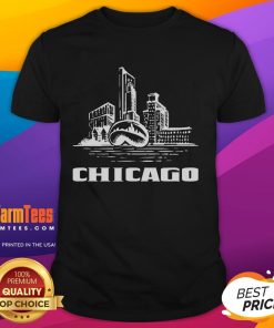 Alt Text: Awesome Chicago Downtown City T-Shirt featuring iconic skyline and vibrant design, perfect for Chicago lovers.