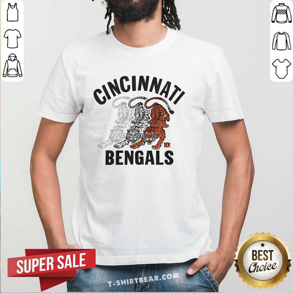 Shirt Awesome Cincinnati Bengals Gradient Tiger T-Shirt