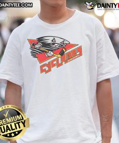Alt Text: Awesome Cincinnati Cyclones vintage logo t-shirt featuring a retro design, perfect for hockey fans and collectors.