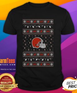 Awesome Cleveland Browns Holiday Christmas T-Shirt featuring team colors and festive graphics for fans celebrating the season.
