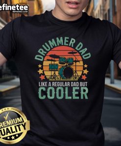 Awesome Drummer Dad vintage T-shirt design showcasing a cool dad vibe for music-loving fathers.
