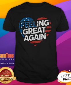 Awesome Feeling Great Again Trump Victory T-Shirt featuring bold graphics and vibrant colors, perfect for supporters.