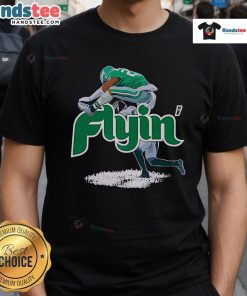Awesome Fly Saquon Fly Eagles Barkley T-Shirt featuring a dynamic reverse hurdle design for 2024 performance.