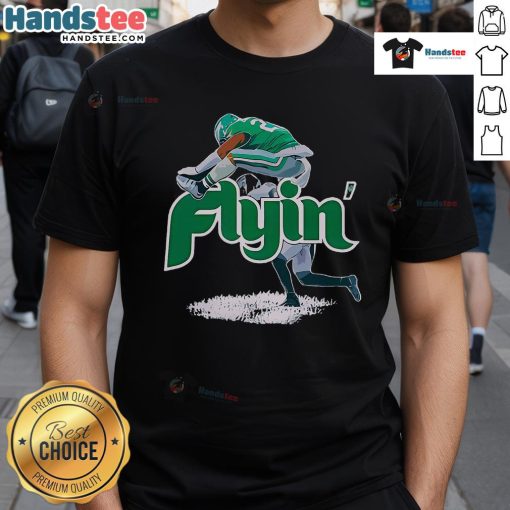 Awesome Fly Saquon Fly Eagles Barkley T-Shirt featuring a dynamic reverse hurdle design for 2024 performance.