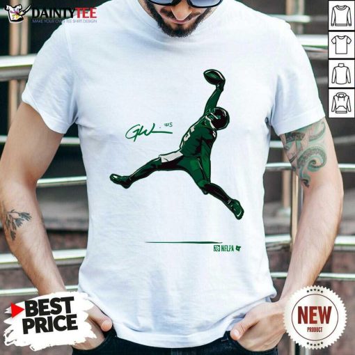 Awesome Garrett Wilson One-Handed Air Catch T-Shirt