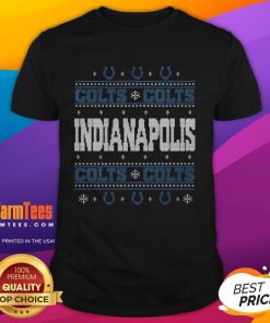 Awesome Indianapolis Colts Holiday T-Shirt featuring festive graphics and team colors, perfect for holiday cheer.