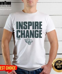 Awesome Jacksonville Jaguars Inspire Change T-Shirt featuring vibrant team colors and motivational design for fans.