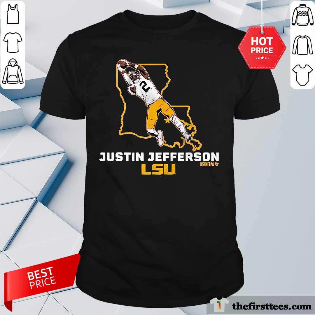 Shirt Awesome Justin Jefferson State Star LSU Tigers Football T-Shirt