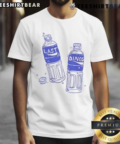 Awesome Last Dinosaurs Pocari T-Shirt featuring vibrant dinosaur graphics and stylish design for fans of unique apparel.