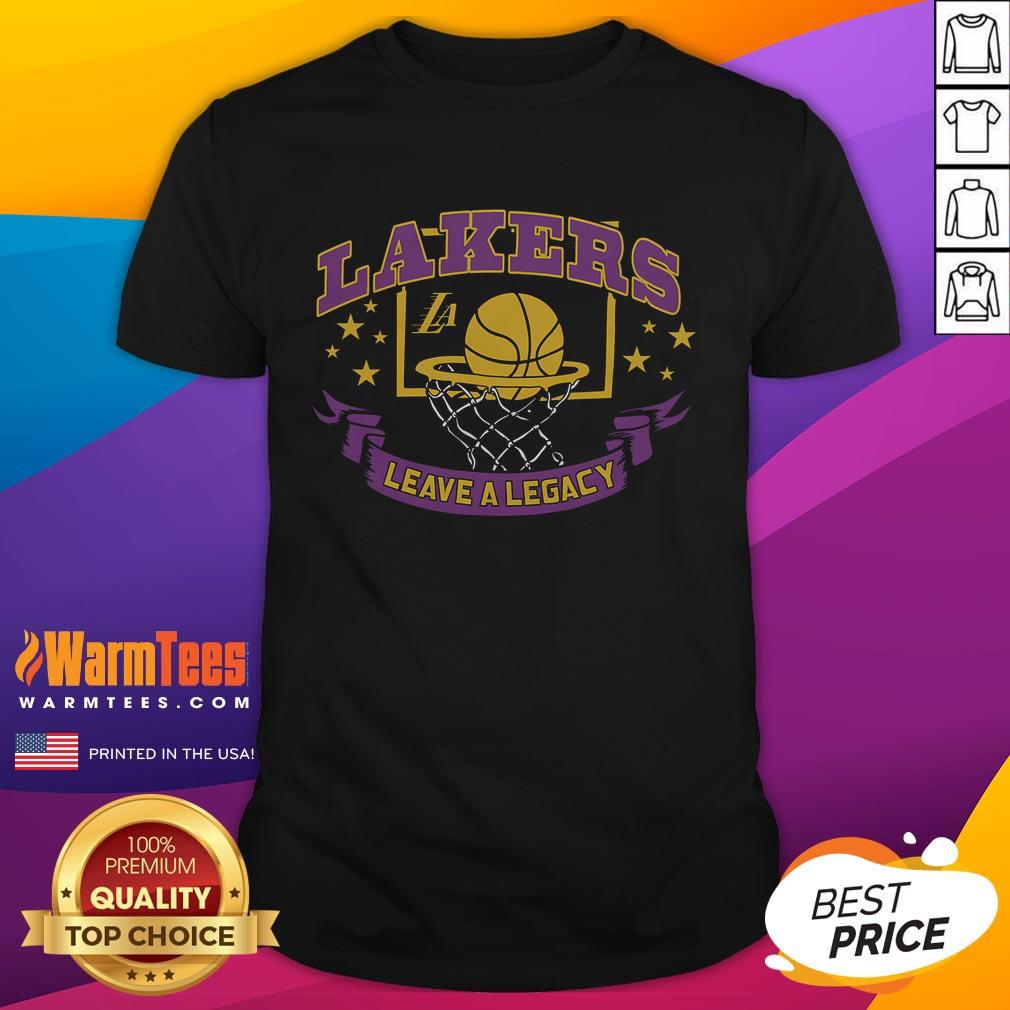 Awesome Los Angeles Lakers Leave A Legacy T Shirt Awesome Los Angeles Lakers Leave A Legacy T-Shirt featuring bold graphics and vibrant colors for Lakers fans.