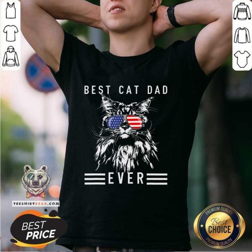 Awesome Maine Coon Cat Best Cat Dad Ever Funny Cat Maine Coon T-Shirt