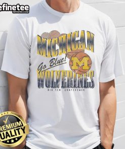Awesome Michigan Wolverines Baller Bounce T-Shirt featuring vibrant team colors and stylish design for fans.