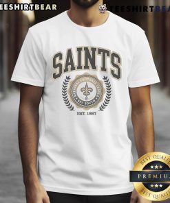 Awesome New Orleans Saints Team Crest Est 1967 T-Shirt featuring the iconic logo and bold team colors.