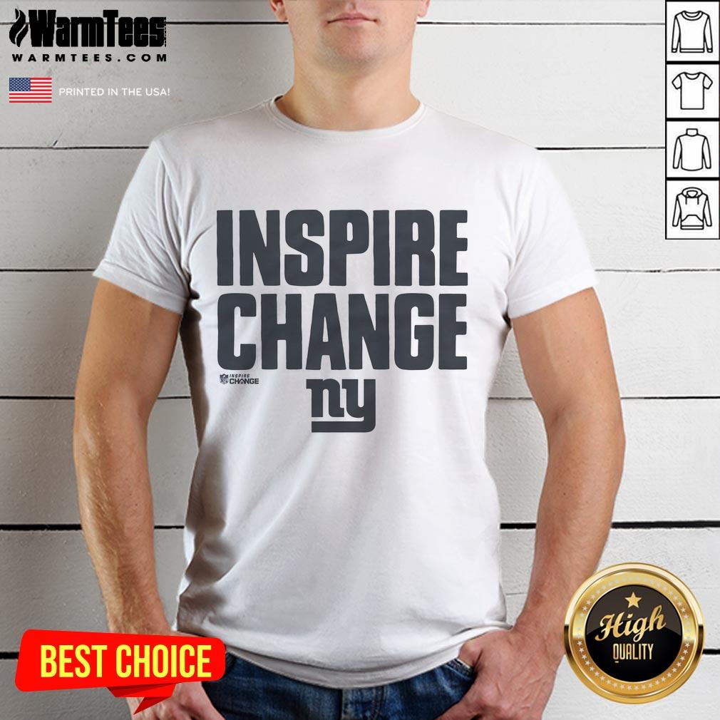 Awesome New York Giants Inspire Change T Shirt Awesome New York Giants Inspire Change T-Shirt featuring team colors and logo, perfect for fans and supporters.
