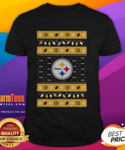 Awesome Pittsburgh Steelers Holiday Christmas T-Shirt featuring festive design perfect for Steelers fans this season.