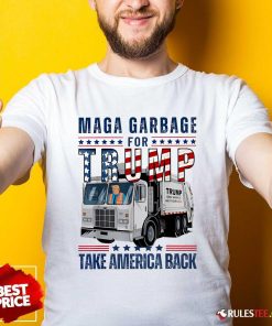 Awesome Proud Maga Garbage Trump Supporter Trump Garbage Truck T-Shirt