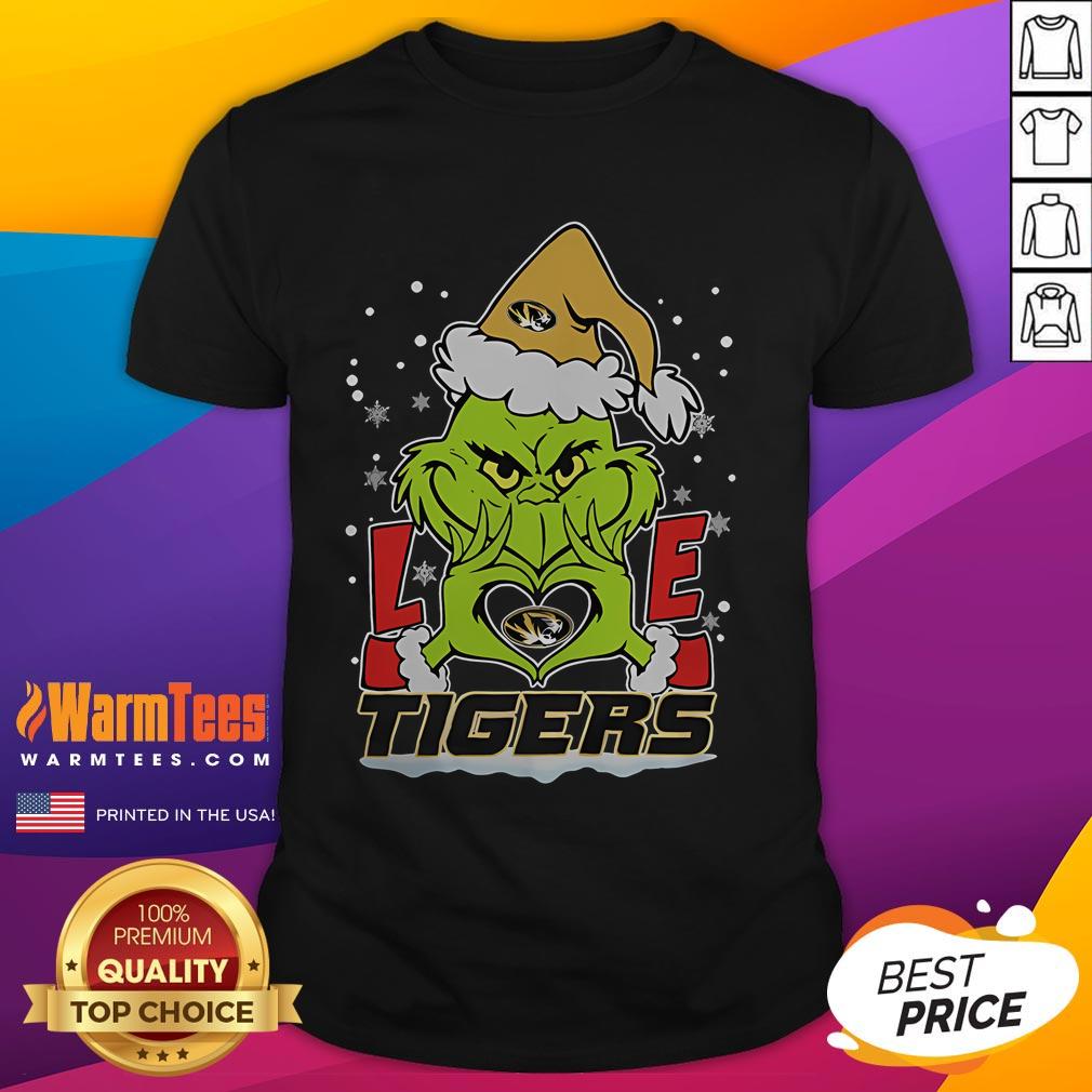 Awesome The Grinch Love Heart 2024 Missouri Tigers Football Christmas T Shirt Awesome The Grinch Love Heart 2024 Missouri Tigers Football Christmas T-Shirt featuring festive design and team spirit.