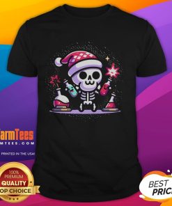 Alt Text: Cute Bare-Bones Science T-Shirt featuring a playful skeleton design, perfect for science lovers and Halloween enthusiasts.