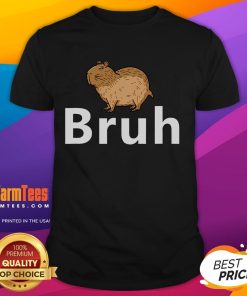 Cute Capybara Bruh T-Shirt featuring a playful capybara design, perfect for animal lovers and casual wear.