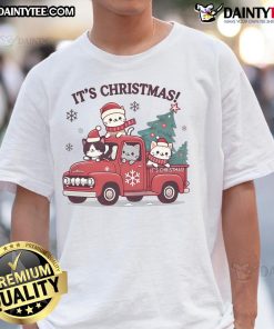 Alt Text: Cute It's Christmas Merry Christmas T-Shirt design featuring festive graphics for holiday celebrations.