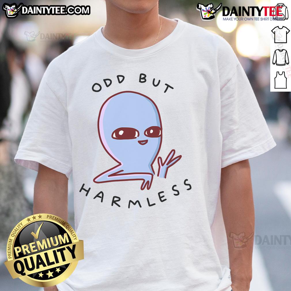Cute Odd But Harmless Strange Planet T Shirt Cute Odd But Harmless Strange Planet T-Shirt featuring a whimsical alien design on a colorful background.