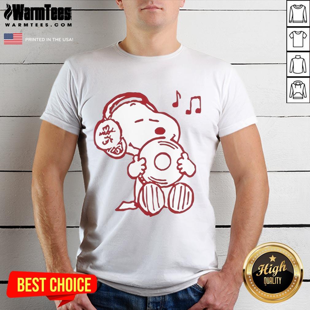 Cute Snoopy Peanuts Music Lover T Shirt Adorable Snoopy Peanuts music lover T-shirt featuring Snoopy with musical notes, perfect for fans of the classic comic.