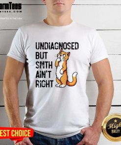 Cute Undiagnosed But Something Ain't Right Funny Cat Saying Meme T-Shirt