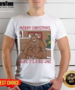 Funny Big Barrys Merry Christmas T-Shirt featuring a playful design, perfect for spreading holiday cheer and humor.