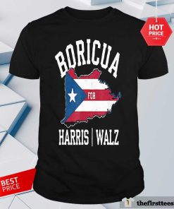 Funny Boricua For Harris Walz 2024 Puerto Ricans For Harris T-Shirt