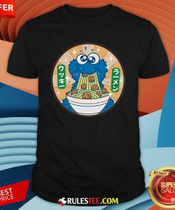 Funny Cookie Monster Ramen Cookie T-Shirt