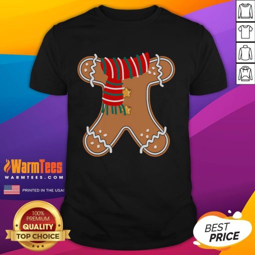 Funny Gingerbread Man Lost Head Christmas T-Shirt featuring a whimsical design perfect for holiday festivities.