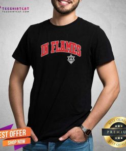 Funny In Flames Collegiate Logo T-Shirt