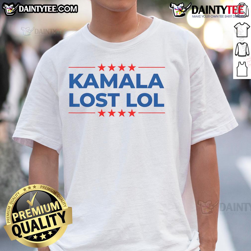 Funny Kamala Lost Lol Funny Anti Kamala For President T Shirt Funny Kamala Lost LOL T-shirt featuring humorous anti-Kamala design for presidential campaign critiques.
