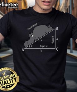 Funny Math Humor Hippotenuse Hypotenuse T-Shirt featuring a clever math pun design for math enthusiasts and teachers.