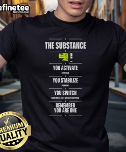 Funny vintage meme T-shirt featuring a quote about the substance of life, perfect for casual wear and humor enthusiasts.
