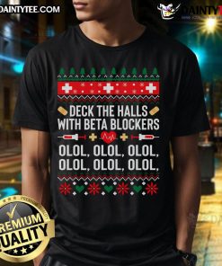 Funny Nurse Christmas Ugly Xmas T-Shirt featuring a humorous design perfect for holiday celebrations and nurse appreciation.