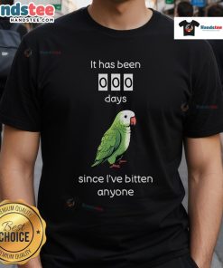 Funny Quaker Biting Quaker Parrot T-Shirt design featuring a playful parrot illustration and vibrant colors.