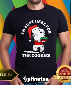 Good Cute Snoopy Santa I'm Just Here For The Cookies Christmas T-Shirt