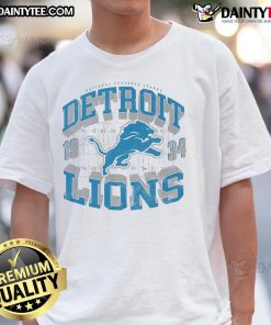 Good Detroit Lions Field Arched Wordmark T-Shirt featuring bold team colors and logo, perfect for fans.