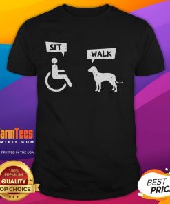Funny 'Good Dog' T-shirt for pet lovers featuring a dog in a wheelchair, perfect for dog enthusiasts and animal advocates.