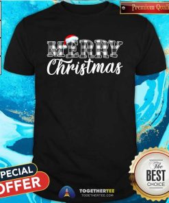 Good Happy Merry Christmas Buffalo Black And White Plaid T-Shirt