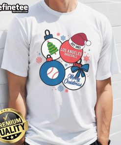 Good Merry Christmas Los Angeles Baseball Est 1883 T-Shirt featuring festive design and vibrant colors for holiday cheer.