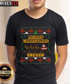 Good Merry Christmas Oregon T-Shirt featuring festive design and holiday colors for a cheerful holiday vibe.
