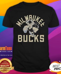 Milwaukee Bucks City Basketball T-Shirt showcasing team logo and vibrant colors, perfect for fans and game day wear.