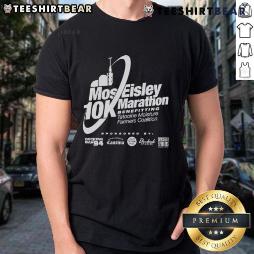 Good Mos Eisley 10K Marathon Star Wars T-Shirt featuring iconic designs for fans and runners, perfect for the race.