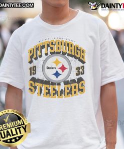 Good Pittsburgh Steelers Field Arched Wordmark T-Shirt featuring bold team logo and vibrant colors for fans.