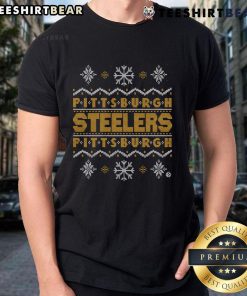 Good Pittsburgh Steelers holiday T-shirt featuring team colors and festive design, perfect for showing team spirit this season.