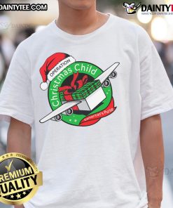 Alt Text: Good Samaritan's Purse Operation Christmas T-Shirt featuring festive design for charity and holiday spirit.